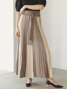 LAGUNAMOON(ラグナムーン) パネルカラーニットスカート