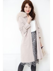 Apuweiser-riche(アプワイザーリッシェ) フードファー付コーディガン