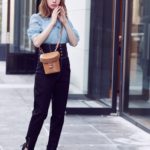 MIIA(ミーア) ハイウエストスリットパンツ