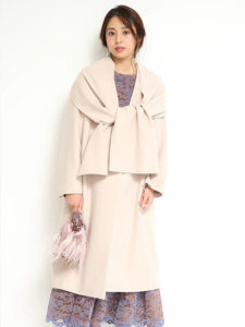 Mystrada(マイストラーダ) ストール付きノーカラーコート