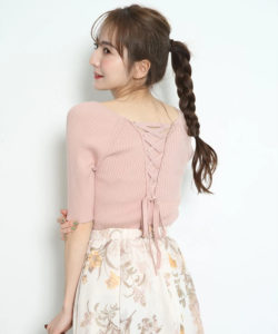 Rirandture(リランドチュール) バックレースアップニット