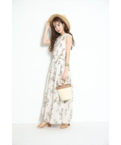 Apuweiser-riche(アプワイザーリッシェ) ドットフラワープリントワンピース