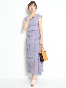 JUSGLITTY(ジャスグリッティー) クロシェ編みニットワンピース