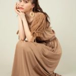 CECIL McBEE(セシルマクビー)レース袖ブラウジングカットワンピ