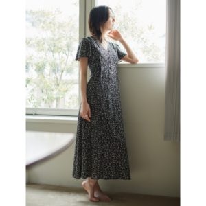 FRAY I.D(フレイ アイディー) フラワープリントロングワンピース