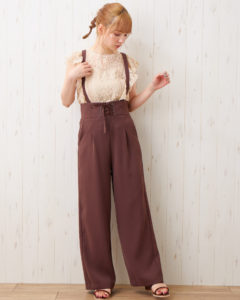 INGNI(イング) レースアップサス付ワイドパンツ