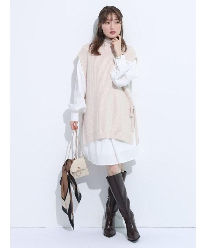 アプワイザー リッシェ ニットベストSETミニワンピース