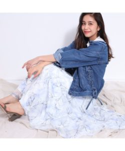 マイストラーダ  ぼかしフラワー２ＷＡＹスカート