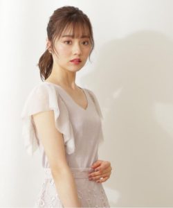 プロポーション　ボディドレッシング  ｜美人百花　6月号掲載｜チュールスリーブニット