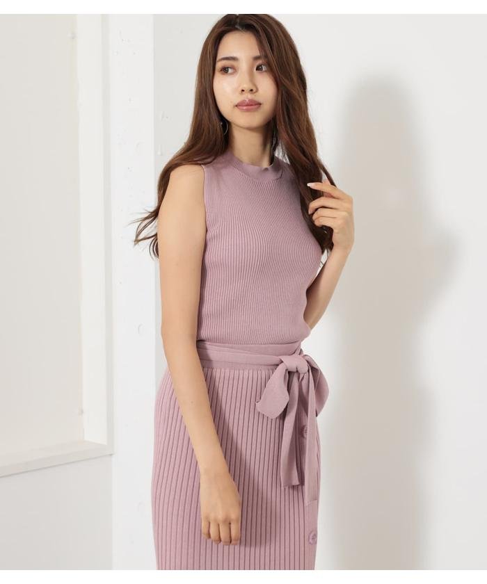 リエンダ H/NリブKnit TOP