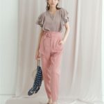 マイストラーダ  ベルト付きハイウエストパンツ