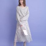 アプワイザー　リッシェ  ラインフラワー刺繍スカート