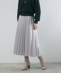 アナイ  サテンフレアプリーツスカート