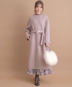 アプワイザー　リッシェ  ノーカラーリバーコート