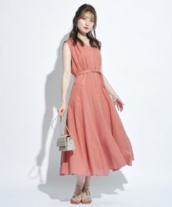 アプワイザー　リッシェ  洗えるシアーシャツカラーワンピース